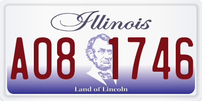 IL license plate A081746