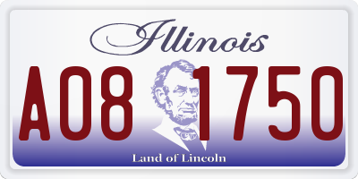 IL license plate A081750
