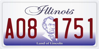 IL license plate A081751