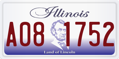 IL license plate A081752