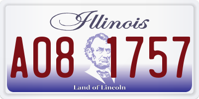 IL license plate A081757