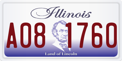 IL license plate A081760