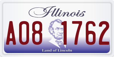 IL license plate A081762