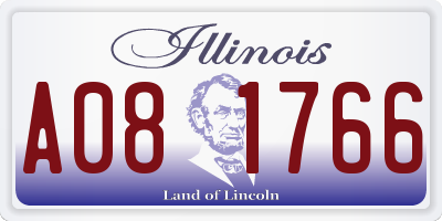 IL license plate A081766