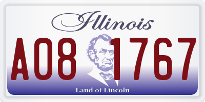 IL license plate A081767