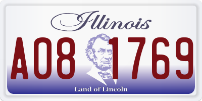 IL license plate A081769