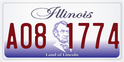 IL license plate A081774