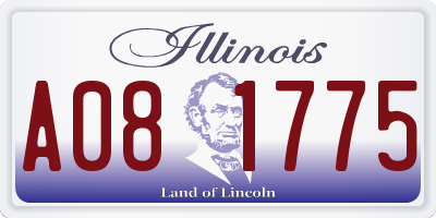 IL license plate A081775