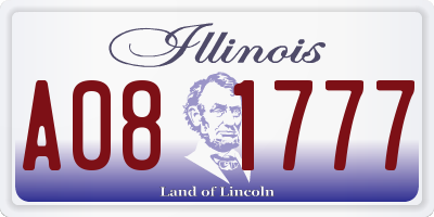 IL license plate A081777