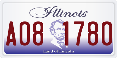 IL license plate A081780
