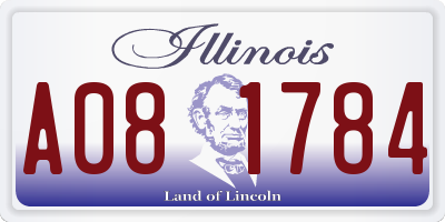 IL license plate A081784