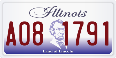 IL license plate A081791