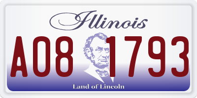 IL license plate A081793