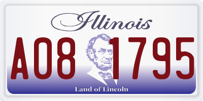 IL license plate A081795
