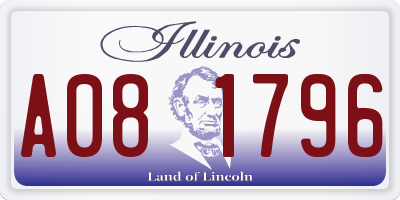 IL license plate A081796