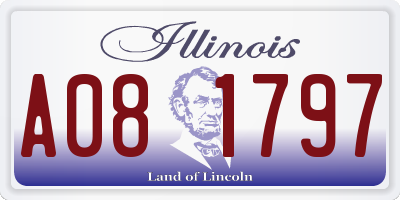 IL license plate A081797
