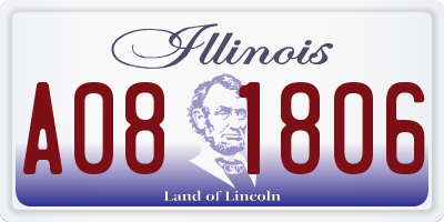 IL license plate A081806