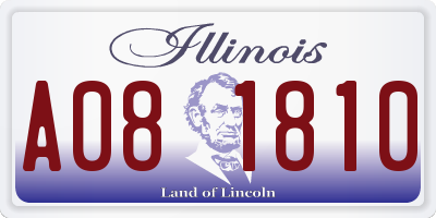 IL license plate A081810