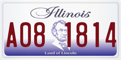 IL license plate A081814