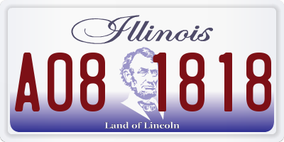 IL license plate A081818
