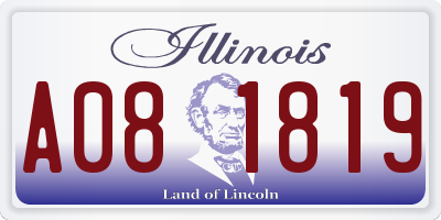 IL license plate A081819