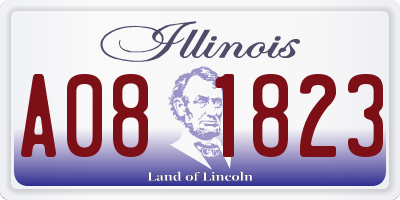IL license plate A081823