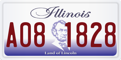 IL license plate A081828