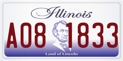 IL license plate A081833