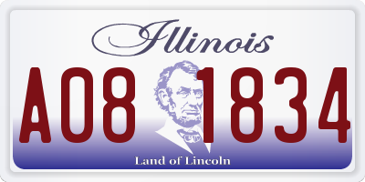 IL license plate A081834