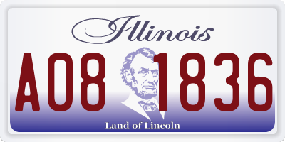 IL license plate A081836