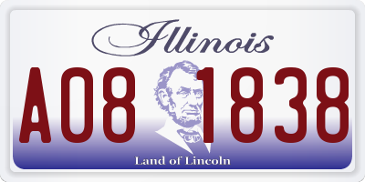 IL license plate A081838