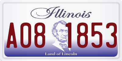 IL license plate A081853