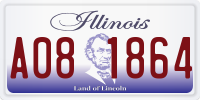 IL license plate A081864