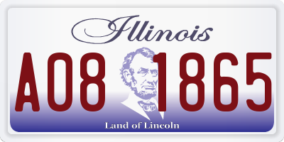 IL license plate A081865