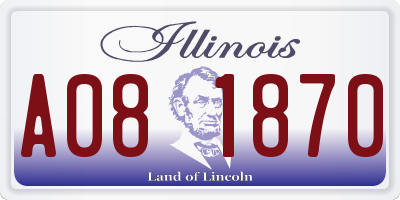 IL license plate A081870