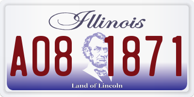 IL license plate A081871