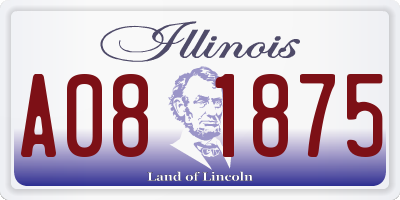 IL license plate A081875