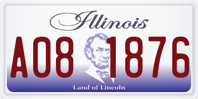IL license plate A081876