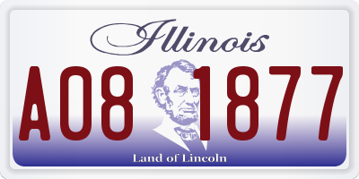 IL license plate A081877