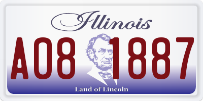 IL license plate A081887