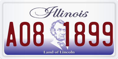 IL license plate A081899