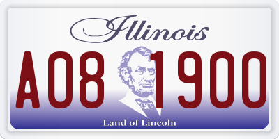 IL license plate A081900