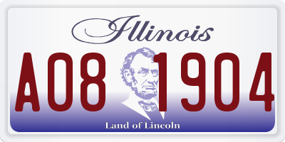 IL license plate A081904