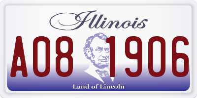 IL license plate A081906
