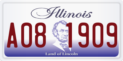 IL license plate A081909