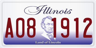 IL license plate A081912
