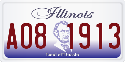 IL license plate A081913