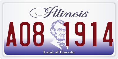 IL license plate A081914