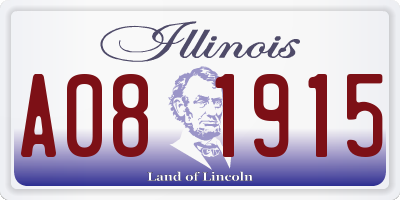 IL license plate A081915