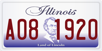 IL license plate A081920